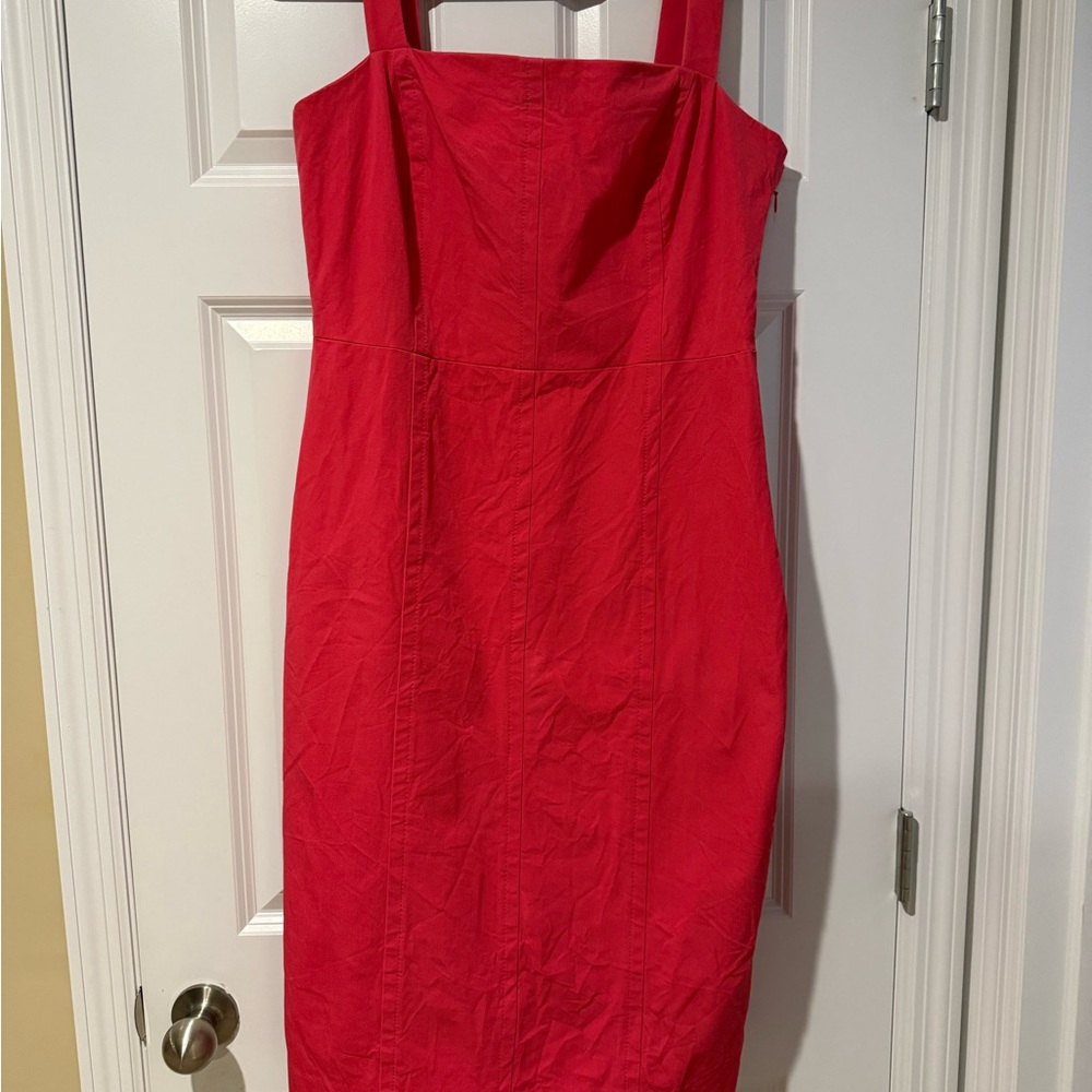 Banana Republic Pink/Redish Strapless Midi Dress